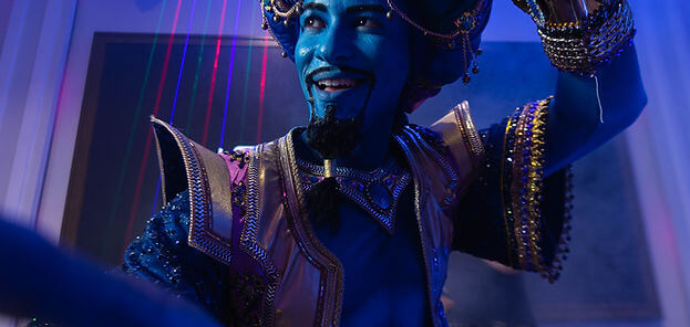 Gênio AladdinWill Smith ou o gênio da lâmpada do nosso tema Aladdin